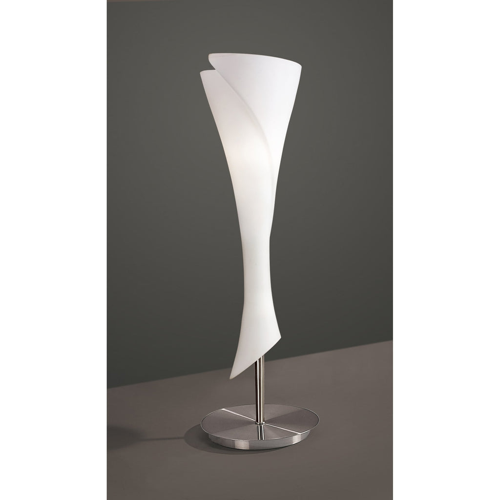 M0774 Zack Table Lamp 1 Light E14 Satin Nickel