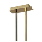 M1444PB Zen Rectangular Telescopic Convertible To Semi Flush 8 Light G9 Polished Brass