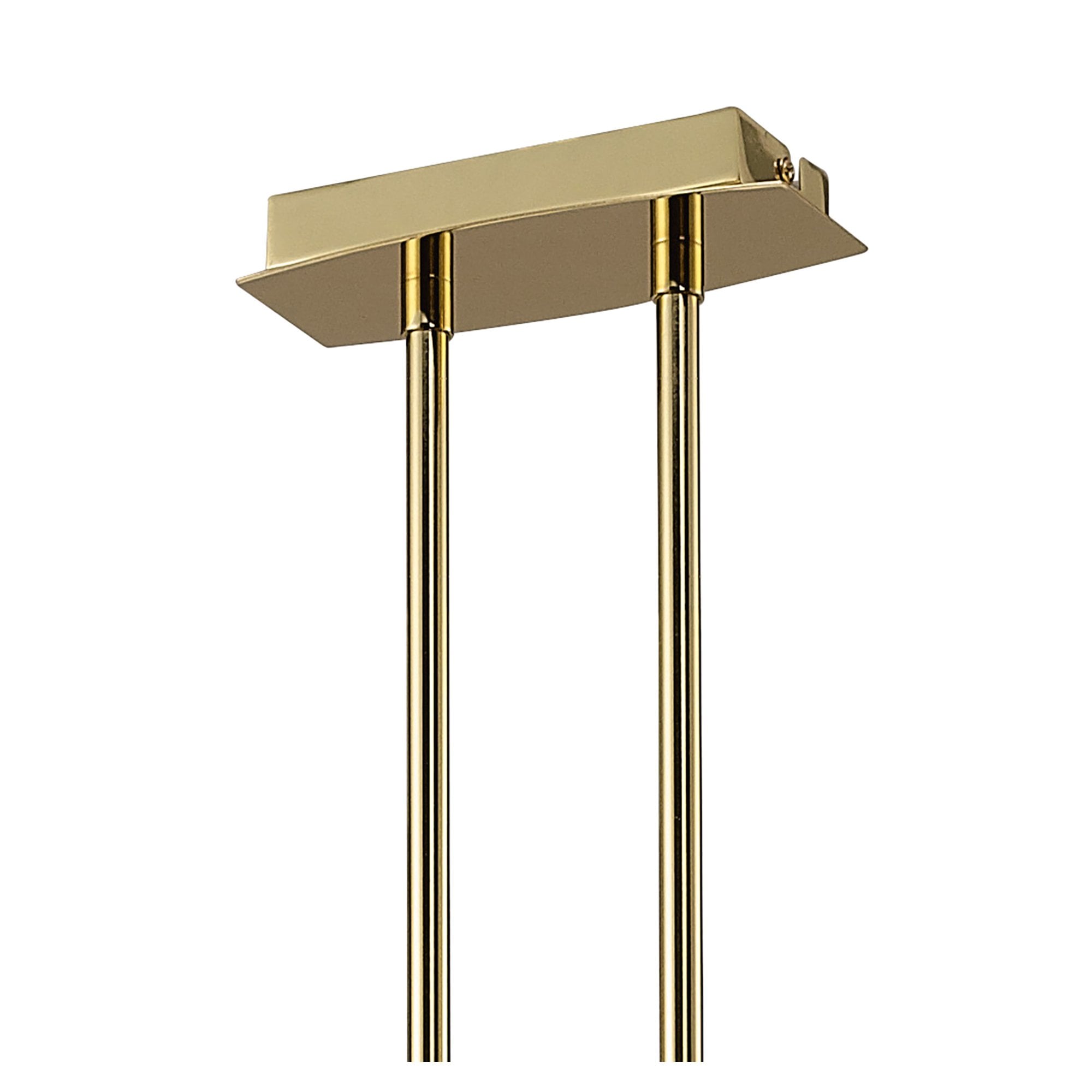M1444PB Zen Rectangular Telescopic Convertible To Semi Flush 8 Light G9 Polished Brass