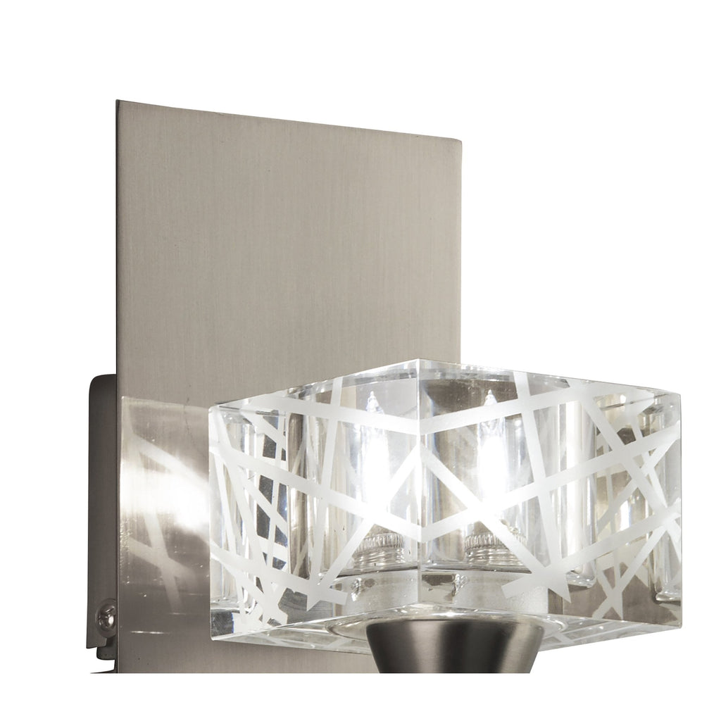 M1446SN/S Zen Wall Lamp Switched 1 Light G9 Satin Nickel