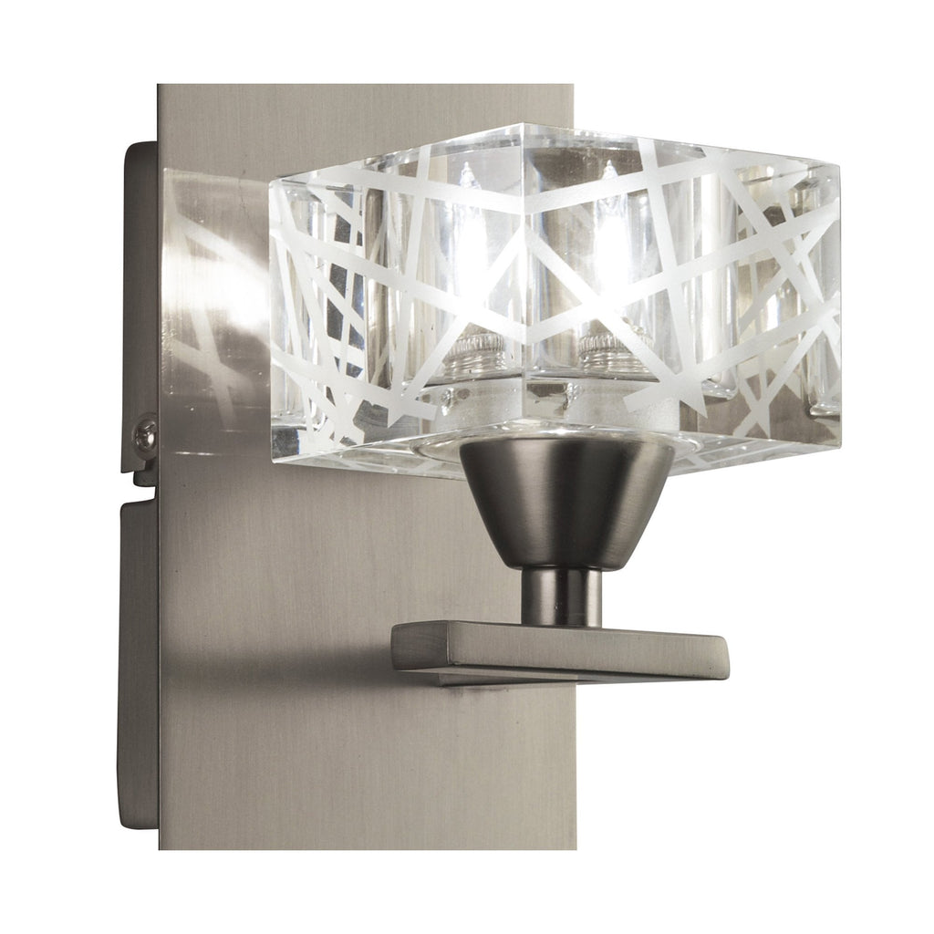 M1446SN/S Zen Wall Lamp Switched 1 Light G9 Satin Nickel