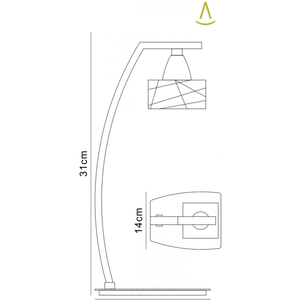 M1447PB Zen Table Lamp 1 Light G9 Polished Brass