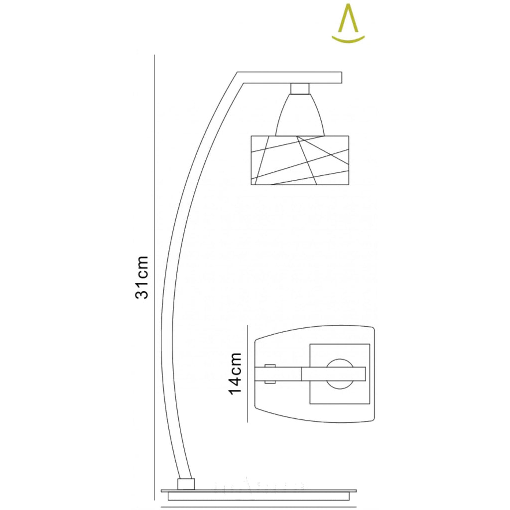 M1447SN Zen Table Lamp 1 Light G9 Satin Nickel