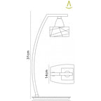 M1447SN Zen Table Lamp 1 Light G9 Satin Nickel