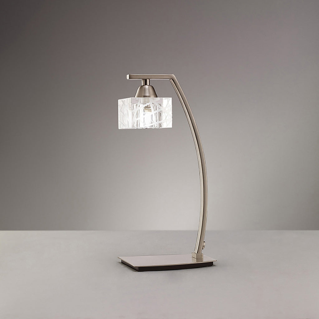 M1447SN Zen Table Lamp 1 Light G9 Satin Nickel
