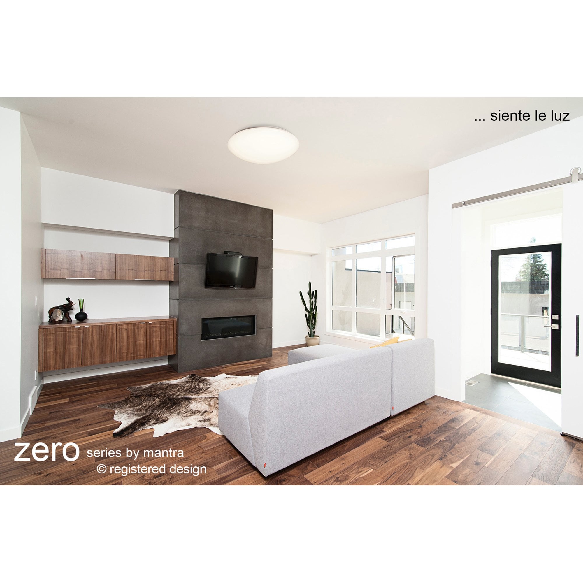M5410 Zero E27 Flush Ceiling/Wall 5x20W Large White Acrylic