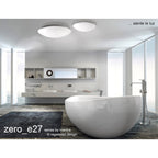 M6055 Zero E27 Ceiling / Wall Round 77cm 9 Light White Acrylic
