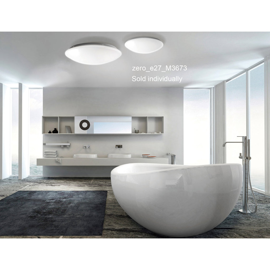 M6055 Zero E27 Ceiling / Wall Round 77cm 9 Light White Acrylic