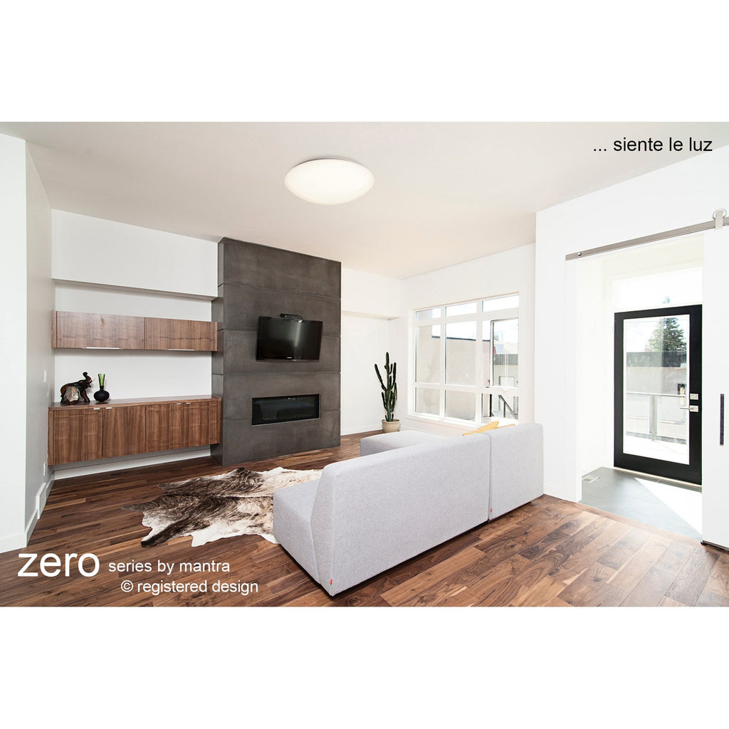 M6055 Zero E27 Ceiling / Wall Round 77cm 9 Light White Acrylic