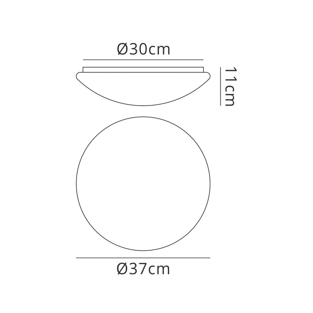 M3670 Zero Flush Ceiling/Wall 18W LED Medium White Acrylic