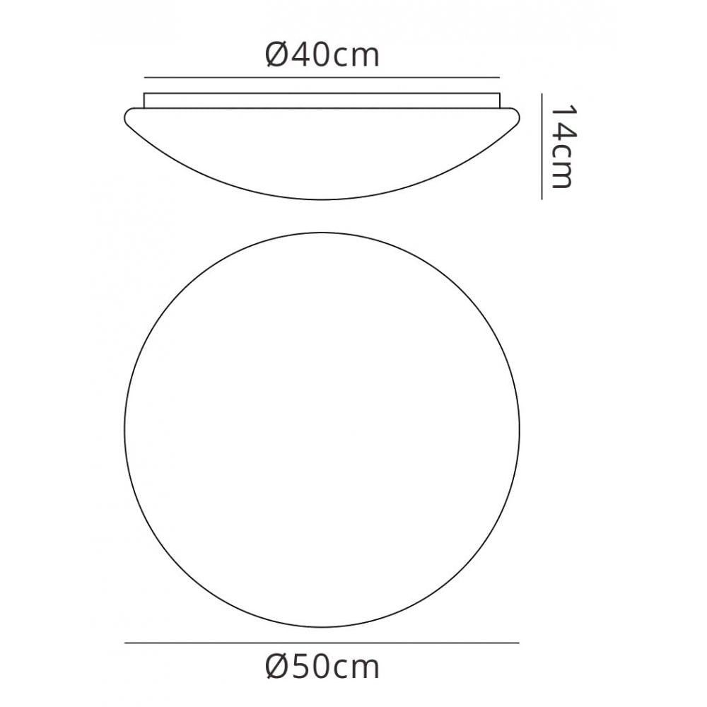 M3671 Zero Flush Ceiling / Wall 28W LED Large White Acrylic