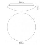M3677 Zero Flush Ceiling 60W LED White Acrylic