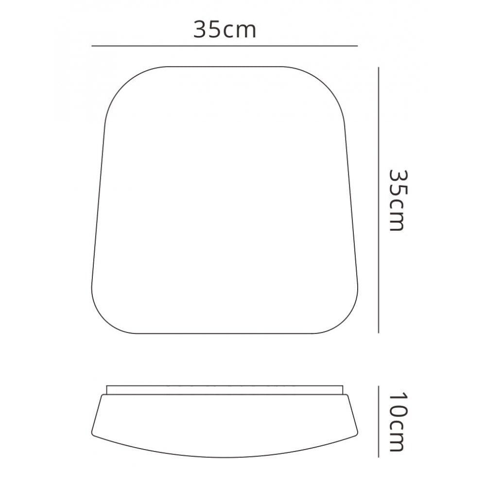 Mantra M3766 Quatro Ceiling/Wall Medium LED White Acrylic