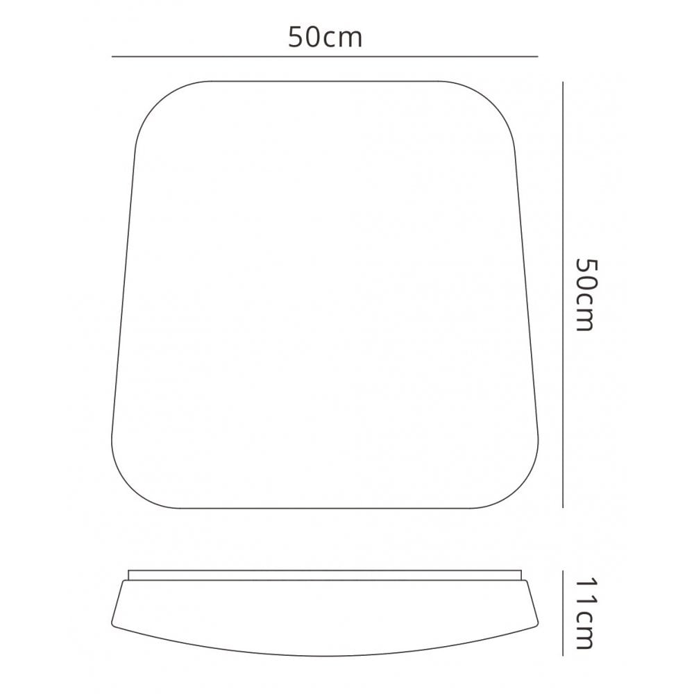 Mantra M3765  Quatro Ceiling/Wall Large LED White Acrylic