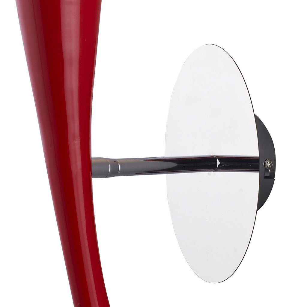 M0913/S Pop Wall Lamp Switched 1 Light E27 Gloss Red/White Acrylic/Polished Chrome