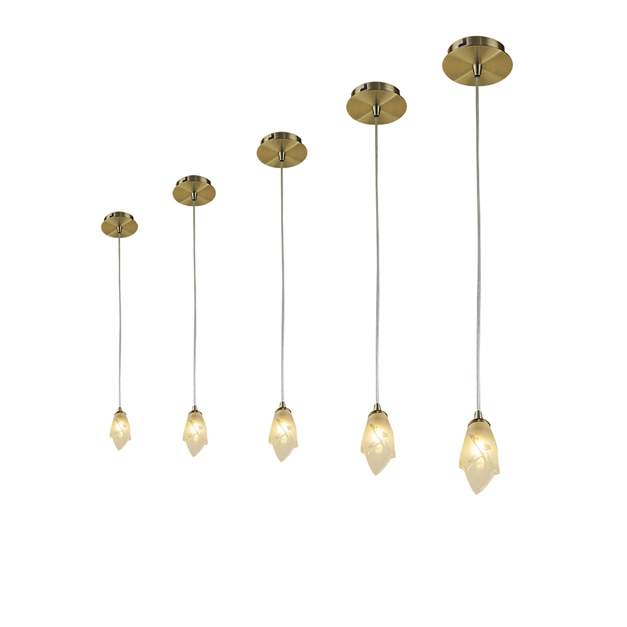 M0185AB Pietra Pendant 1 Light G9 Antique Brass