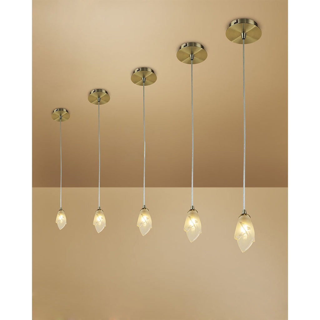 M0185AB Pietra Pendant 1 Light G9 Antique Brass
