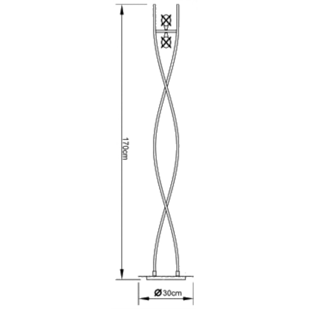 M0054AB Rosa Del Desierto Floor Lamp 2 Lights
