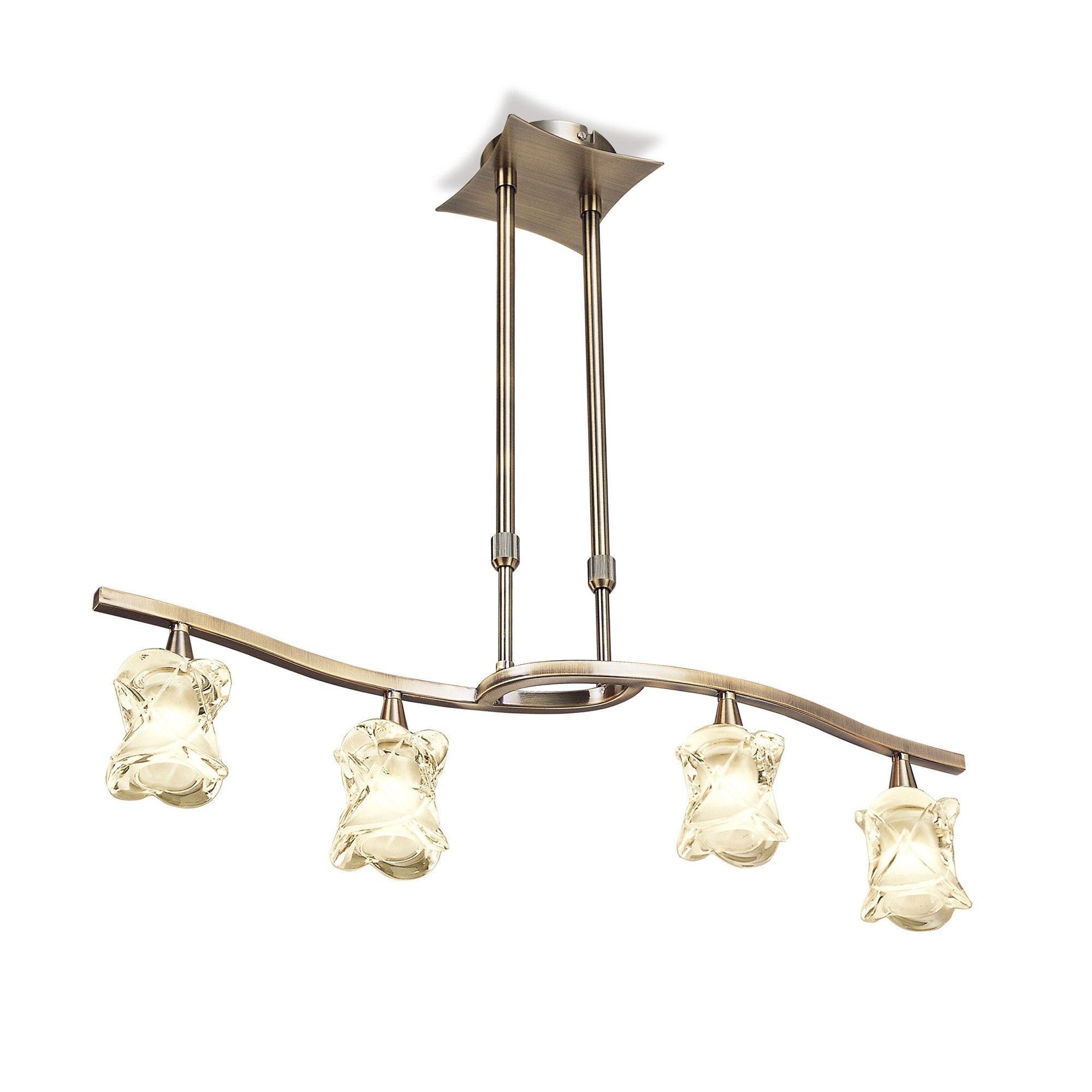 Mantra M0040AB Rosa del desierto telescopic pendant 4 lights