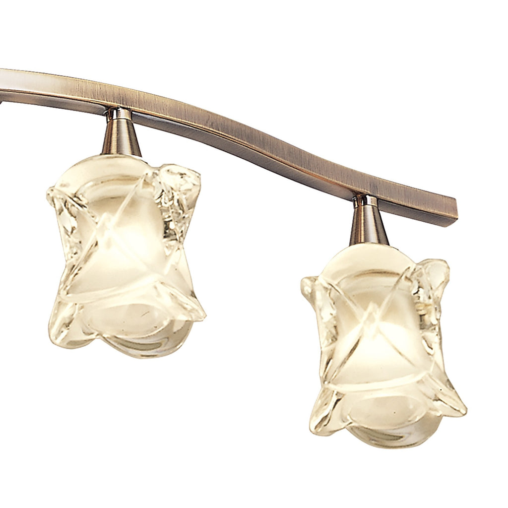 Mantra M0040AB Rosa del desierto telescopic pendant 4 lights
