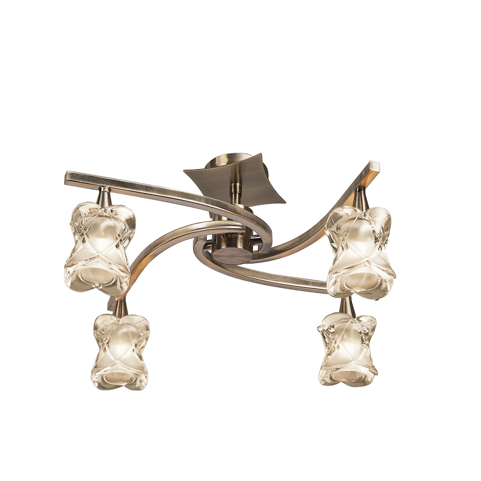 M0034AB Rosa Del Desierto Telescopic Pendant 4 Lights