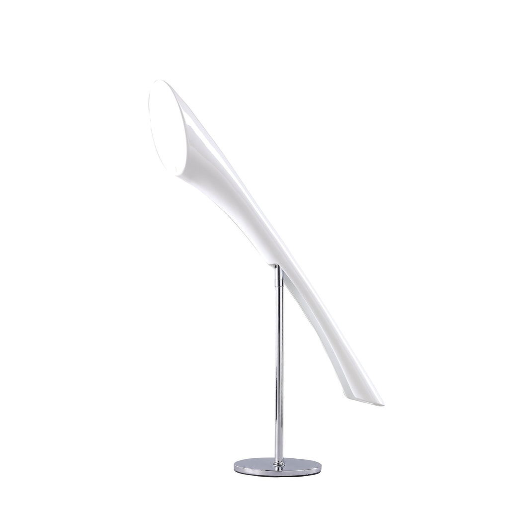 M0924 Pop Table Lamp 1 Light E27 Gloss White/White Acrylic/Polished Chrome