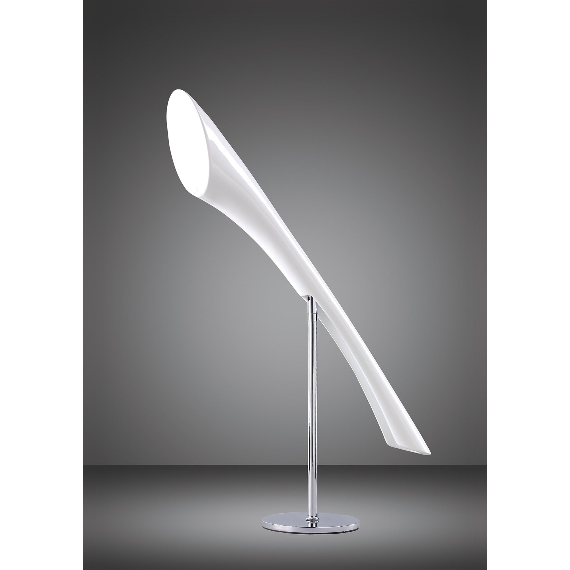 M0924 Pop Table Lamp 1 Light E27 Gloss White/White Acrylic/Polished Chrome