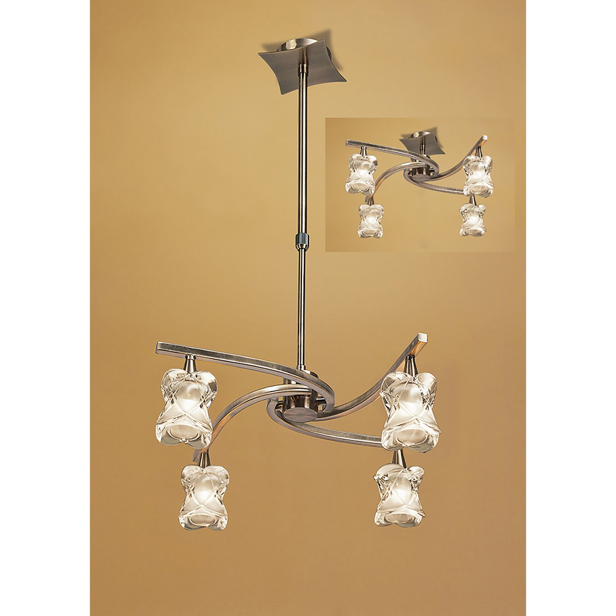 M0034 Rosa Nickel 4 Light