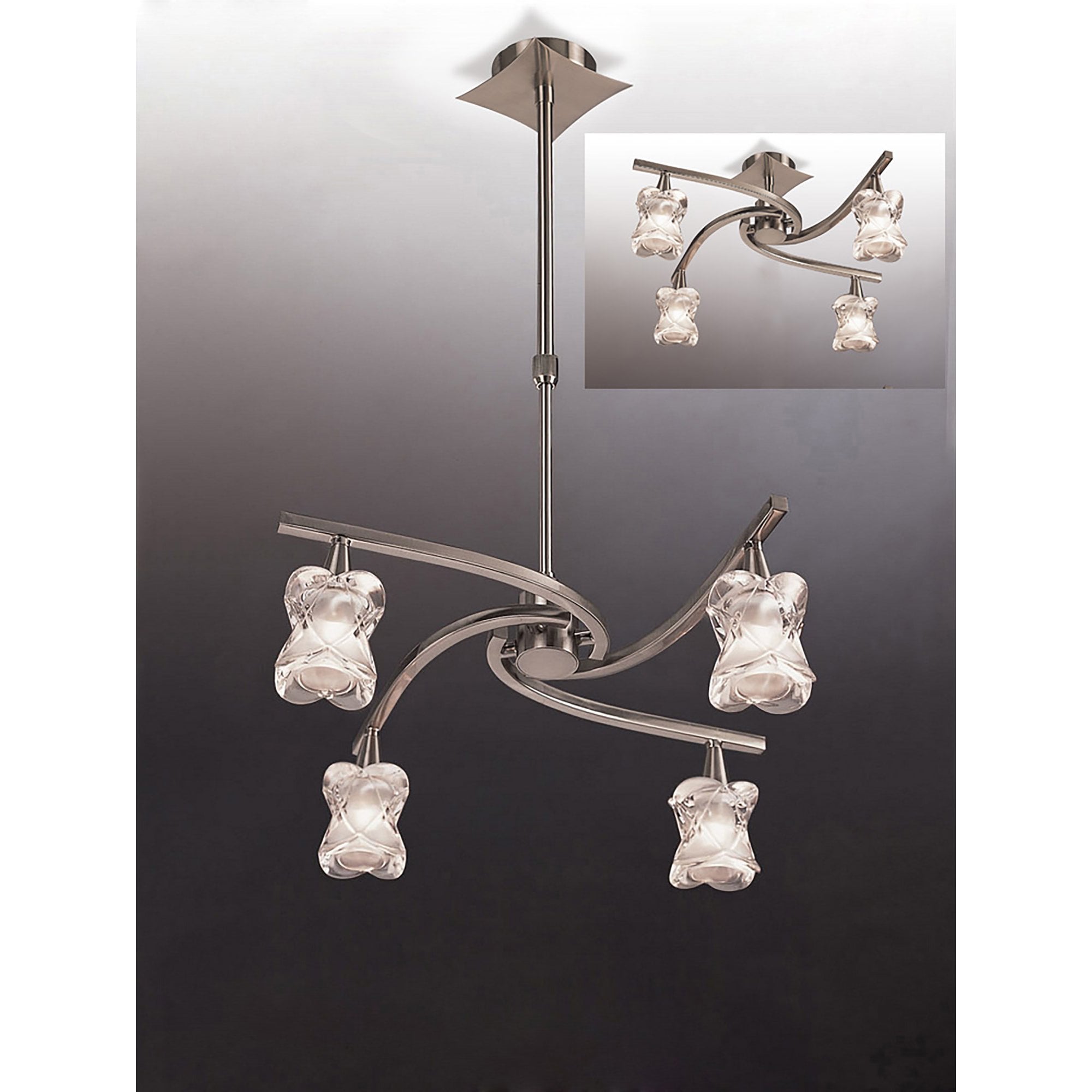 M0034 Rosa Nickel 4 Light