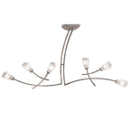 M0191 Pietra Linear Pendant 2 Arm 6 Light G9 Polished Chrome