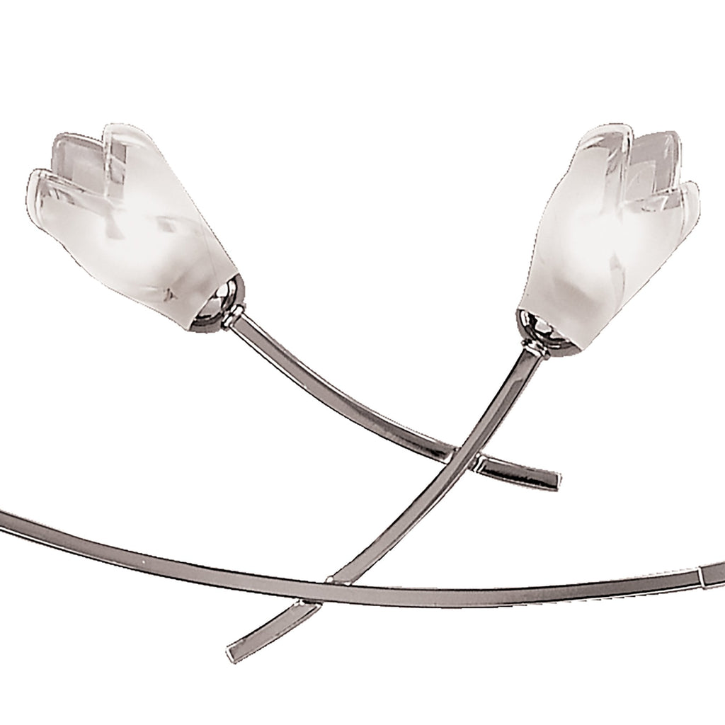 M0191 Pietra Linear Pendant 2 Arm 6 Light G9 Polished Chrome