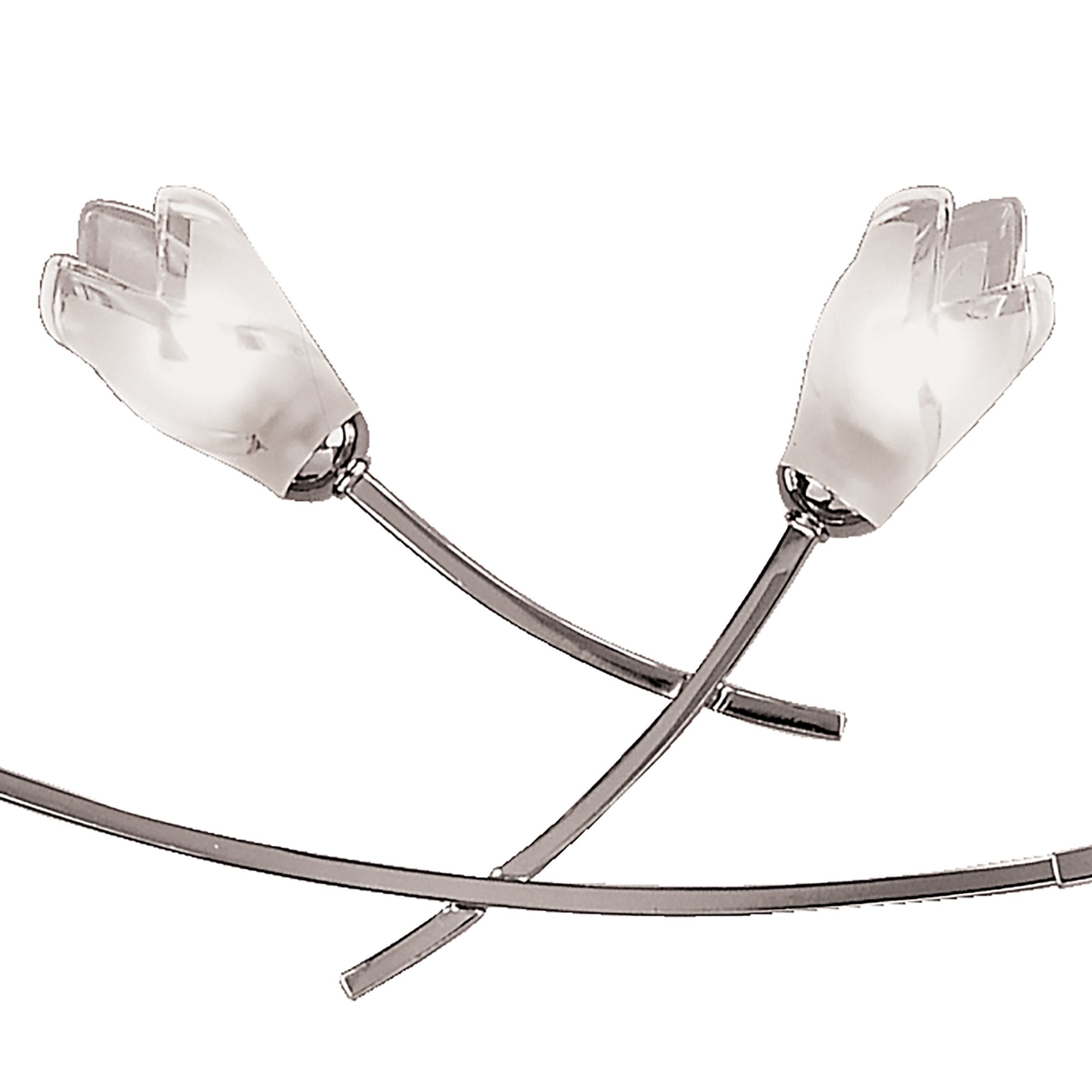 M0191 Pietra Linear Pendant 2 Arm 6 Light G9 Polished Chrome