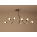 M0191 Pietra Linear Pendant 2 Arm 6 Light G9 Polished Chrome