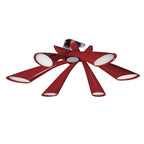 M0910 Pop Pendant/Ceiling Convertible To Semi Flush 6 Light E27 Gloss Red/White Acrylic/Polished Chrome
