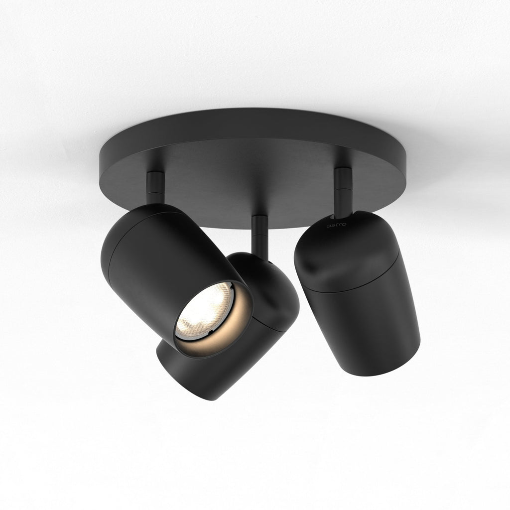 1478005 Koto Triple Round Spotlight Matt Black (S)