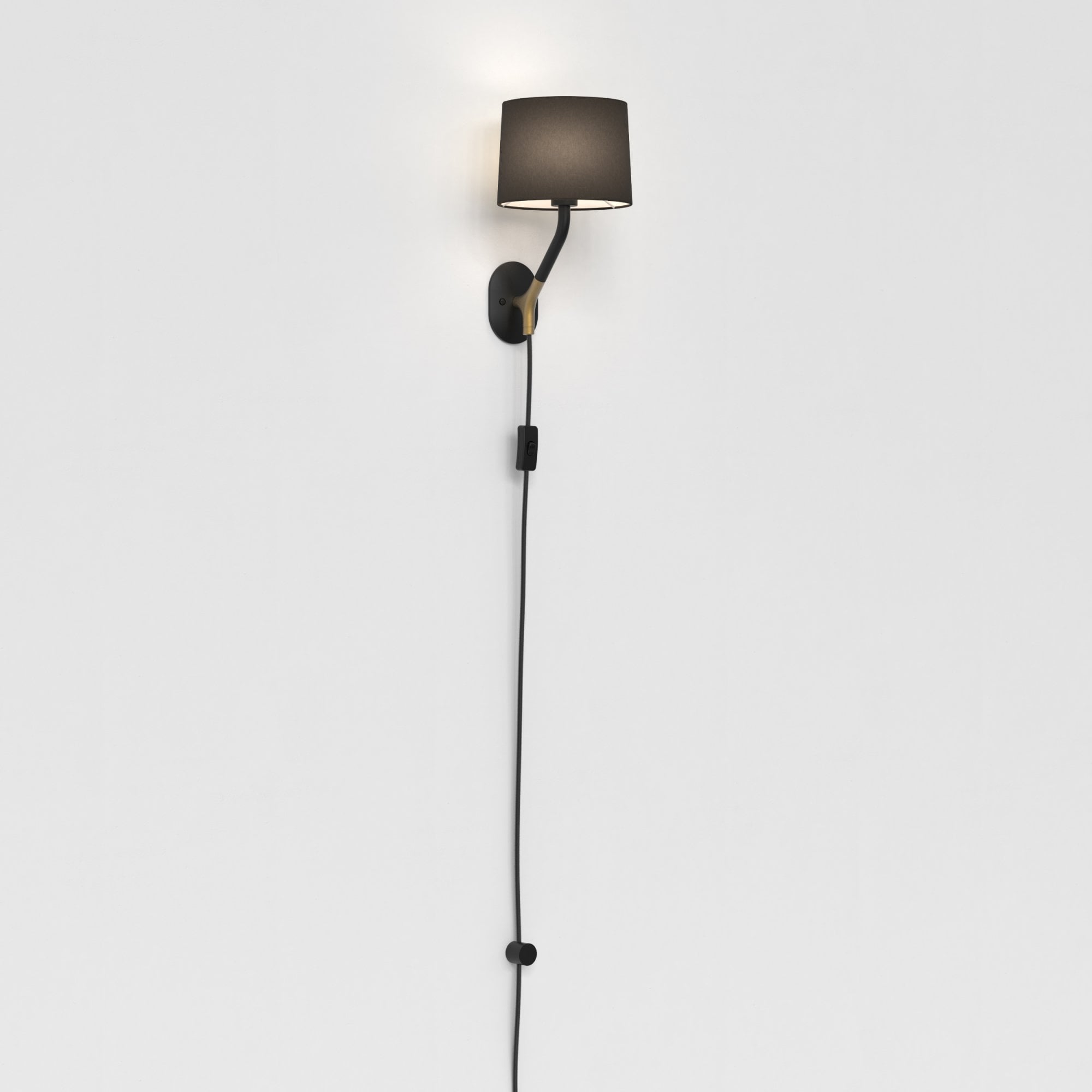 1479001 Arbor Plug-In Wall Light Matt Black