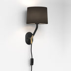 1479001 Arbor Plug-In Wall Light Matt Black