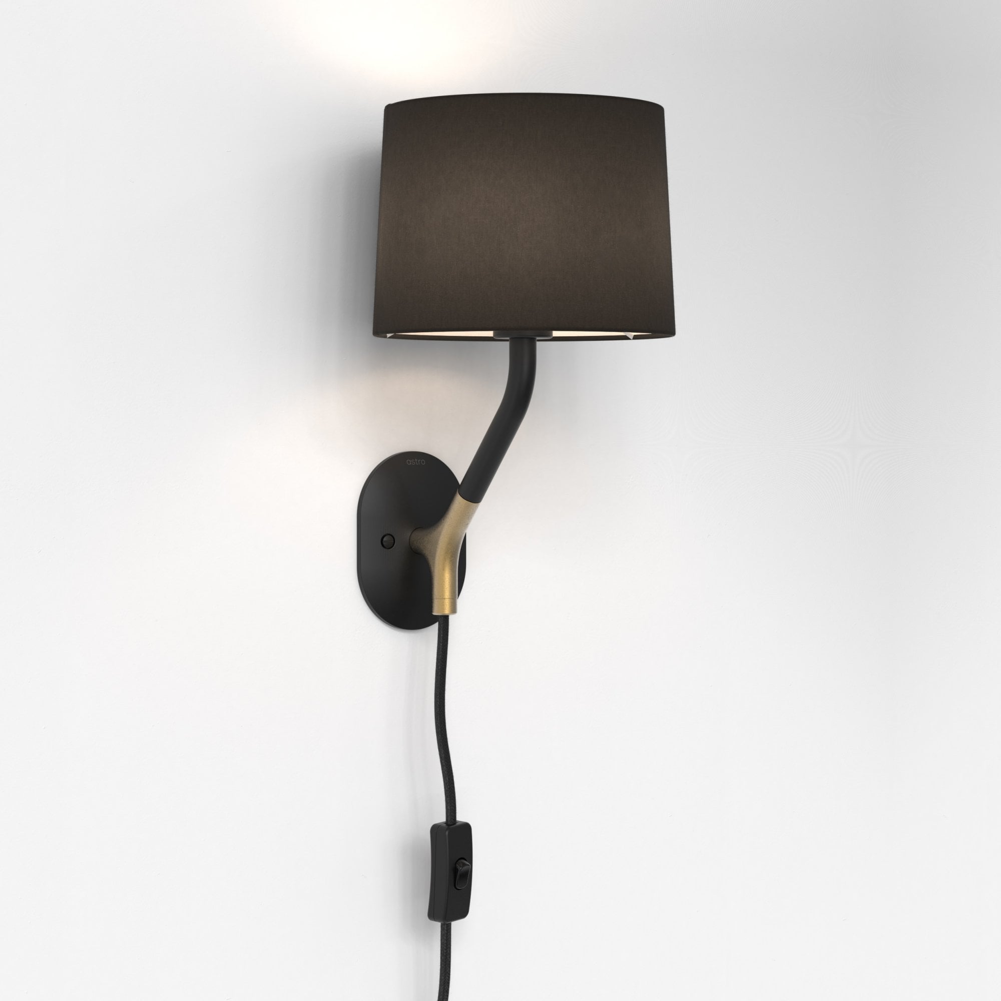1479001 Arbor Plug-In Wall Light Matt Black