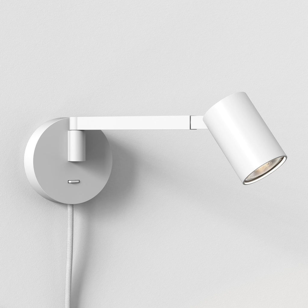1286137 Ascoli Swing Plug In Reading Light Matt White
