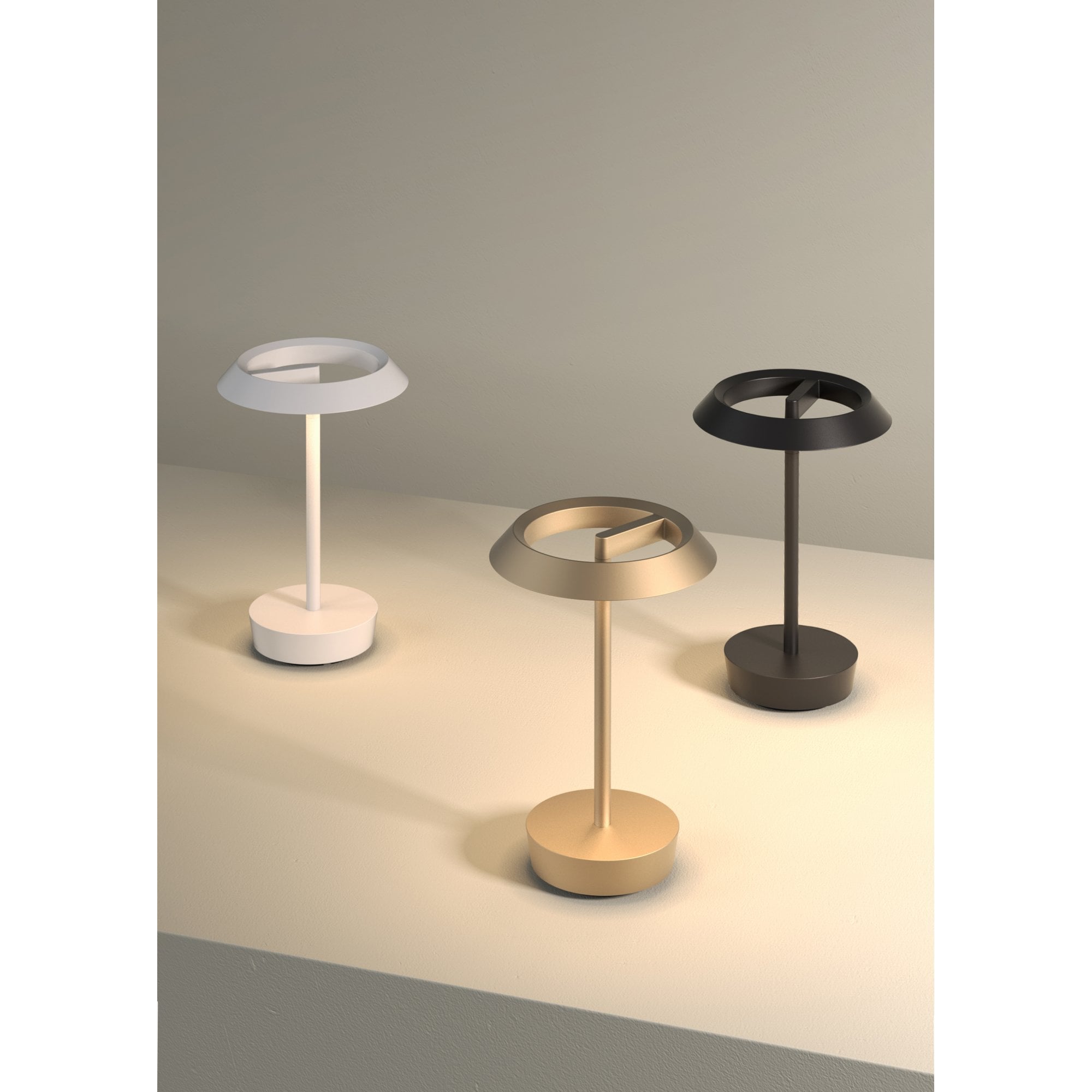 1468002 Halo LED Portable Table Lamp Matt White