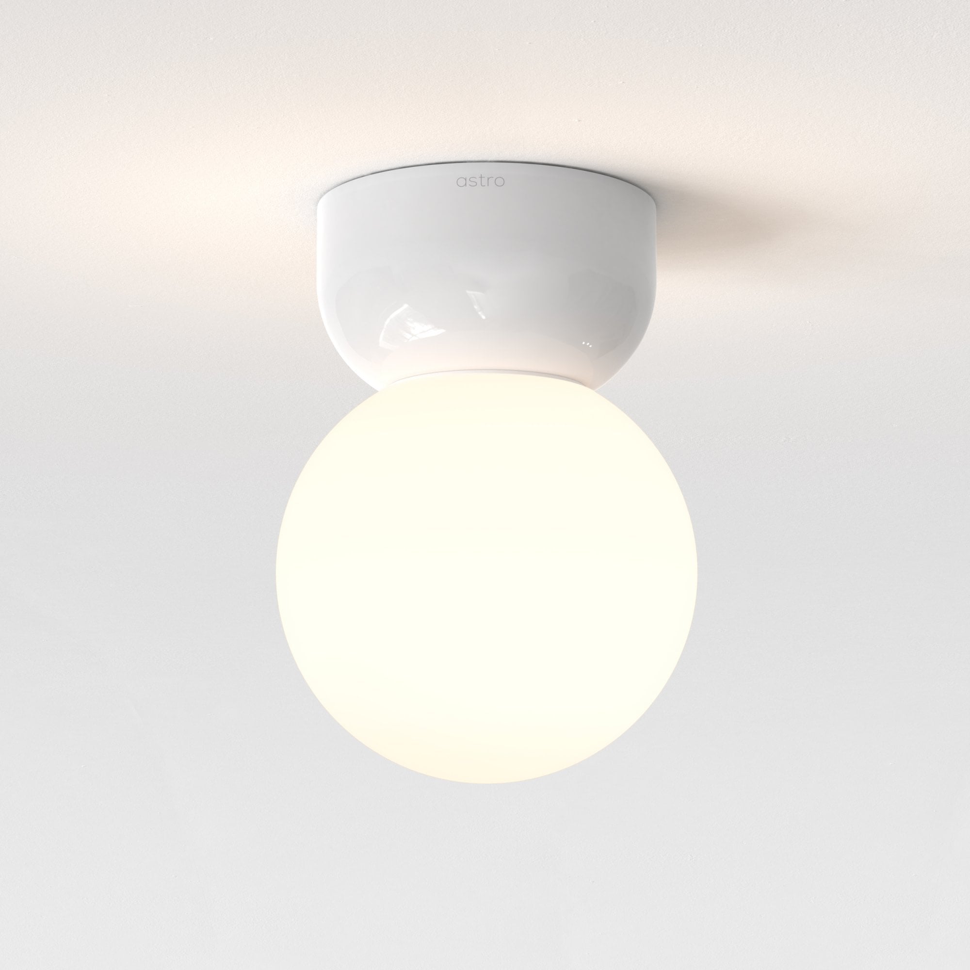 1472003 Lyra 140 Bathroom Ceiling Light Gloss Glaze White