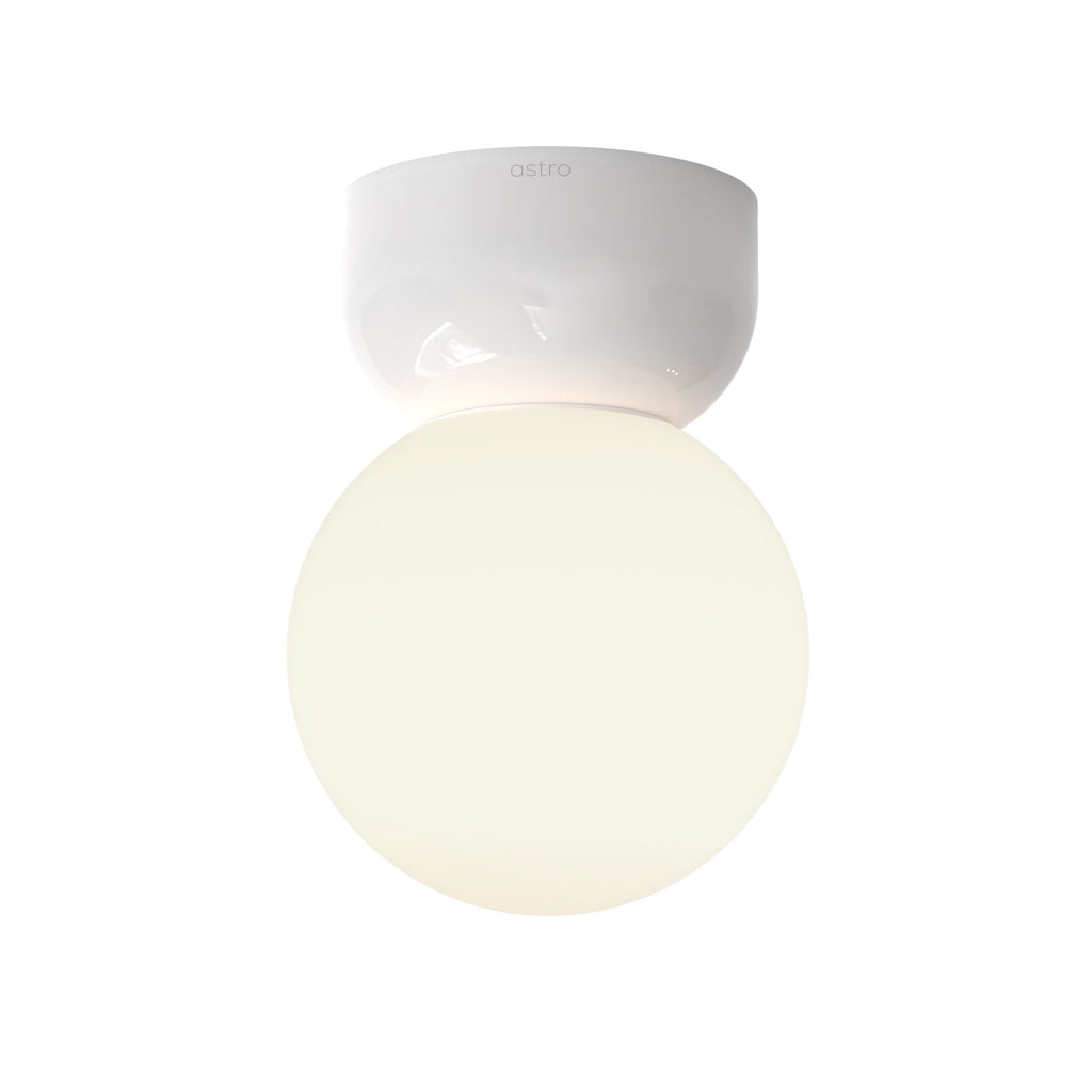 1472003 Lyra 140 Bathroom Ceiling Light Gloss Glaze White