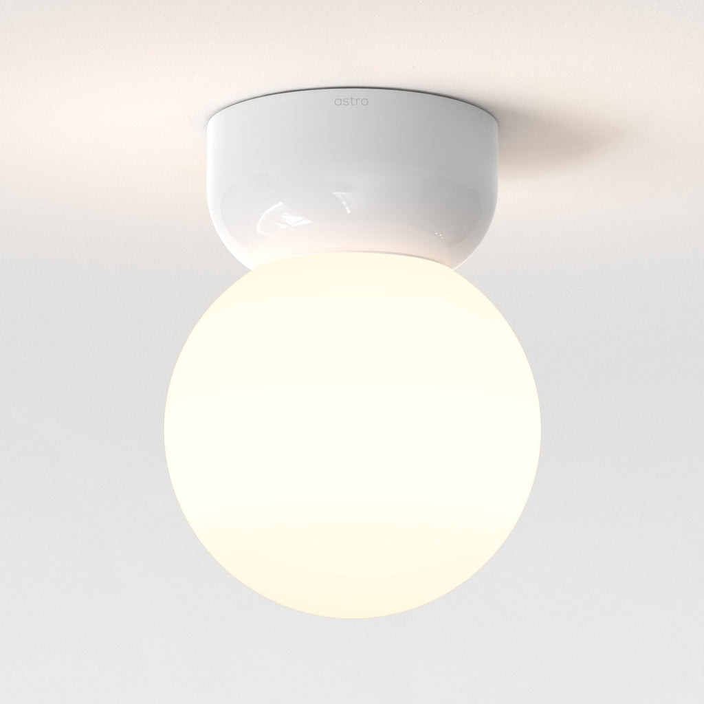 1472004 Lyra 180 Bathroom Ceiling Light Gloss Glaze White