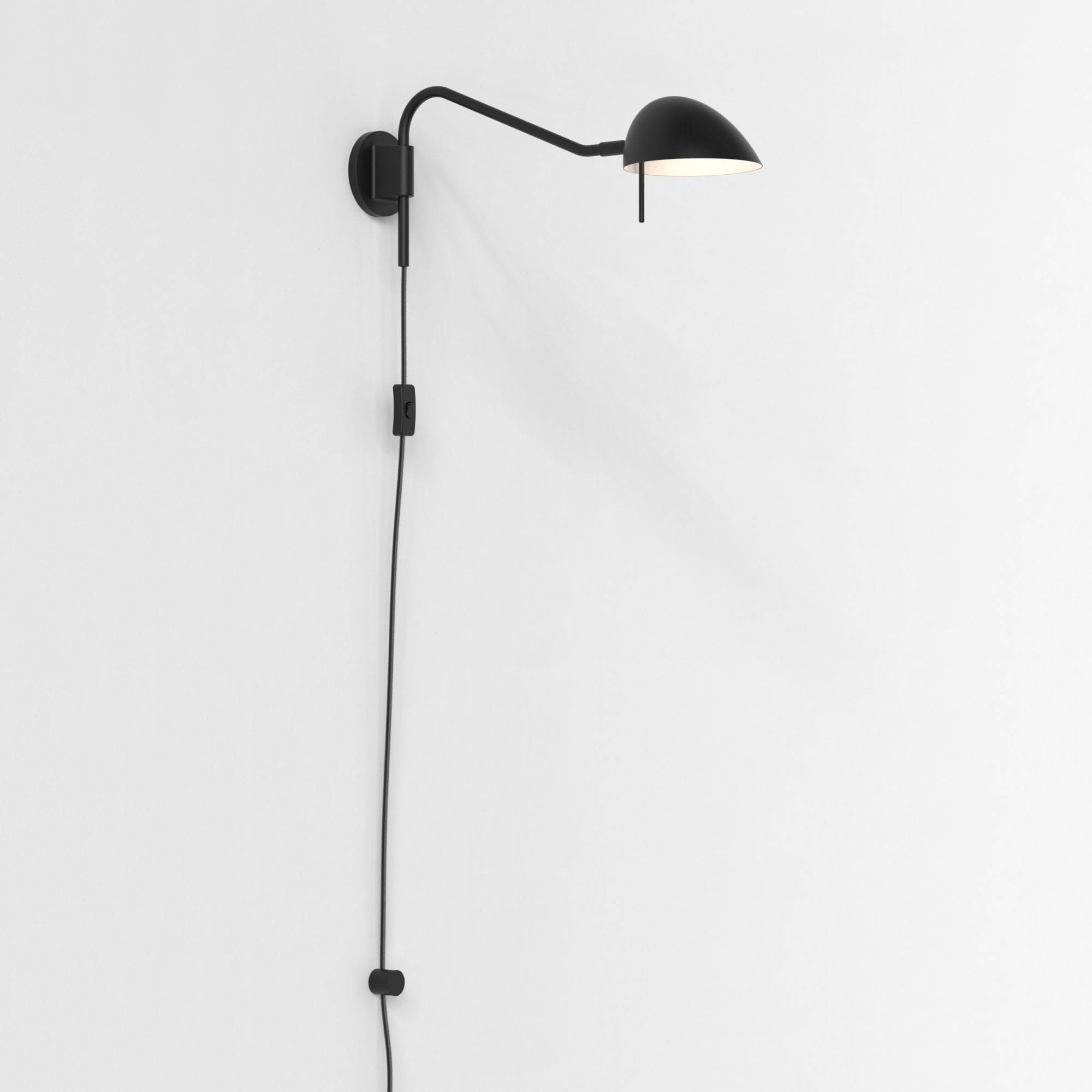 1476003 Serge Plug-In Reading Light Matt Black (S)