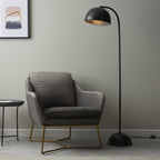 96599 Brodey 1 Light Floor Lamp Matt Black Paint