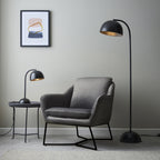 96599 Brodey 1 Light Floor Lamp Matt Black Paint