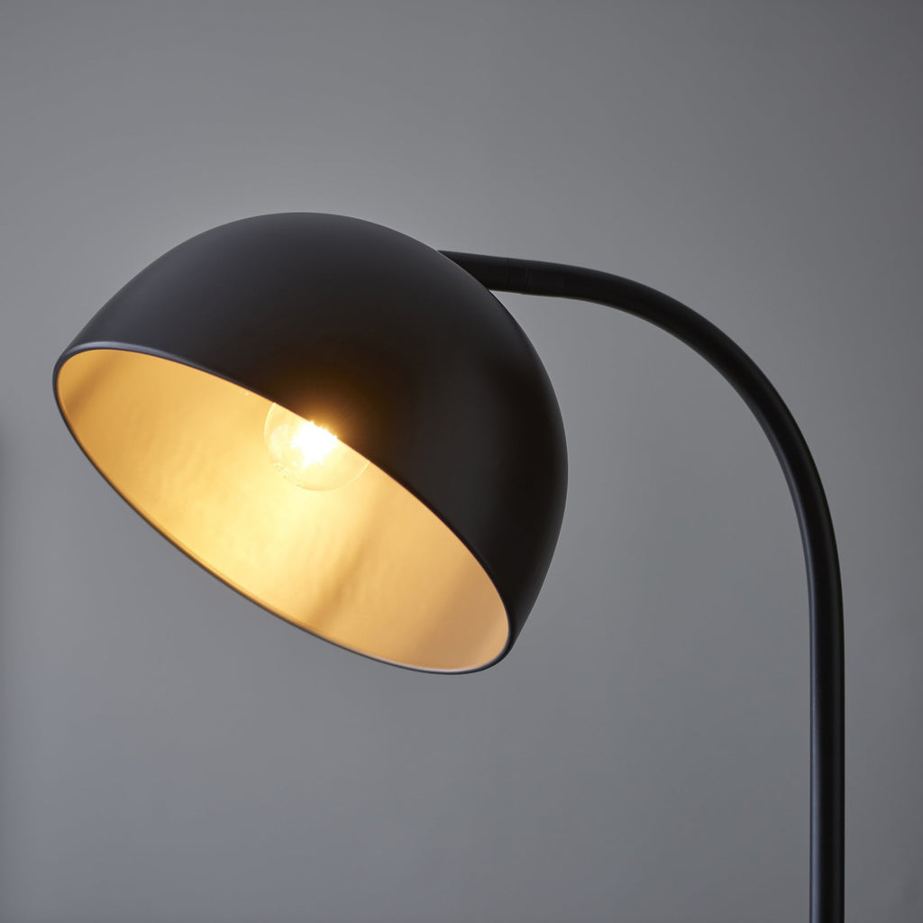 96599 Brodey 1 Light Floor Lamp Matt Black Paint