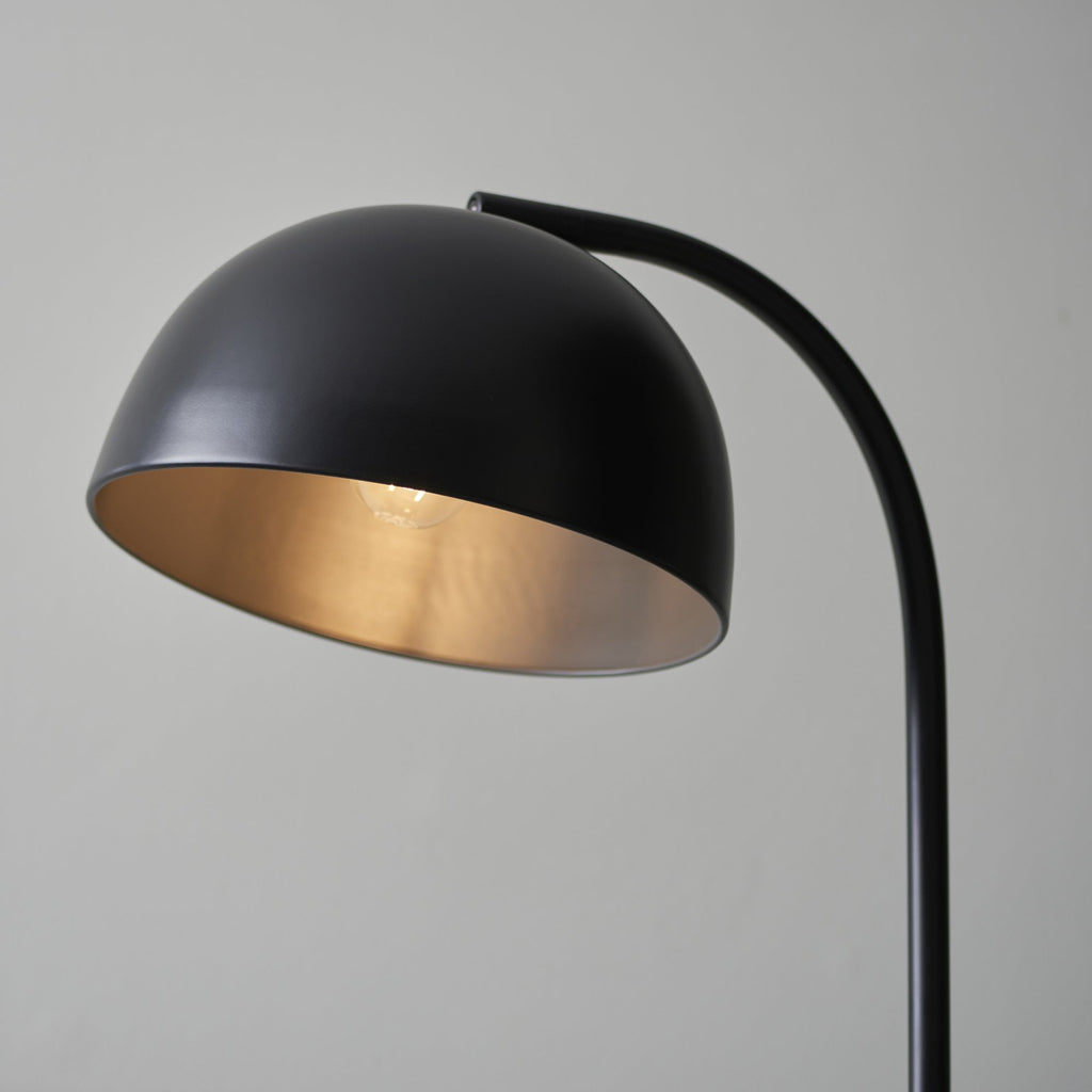96599 Brodey 1 Light Floor Lamp Matt Black Paint