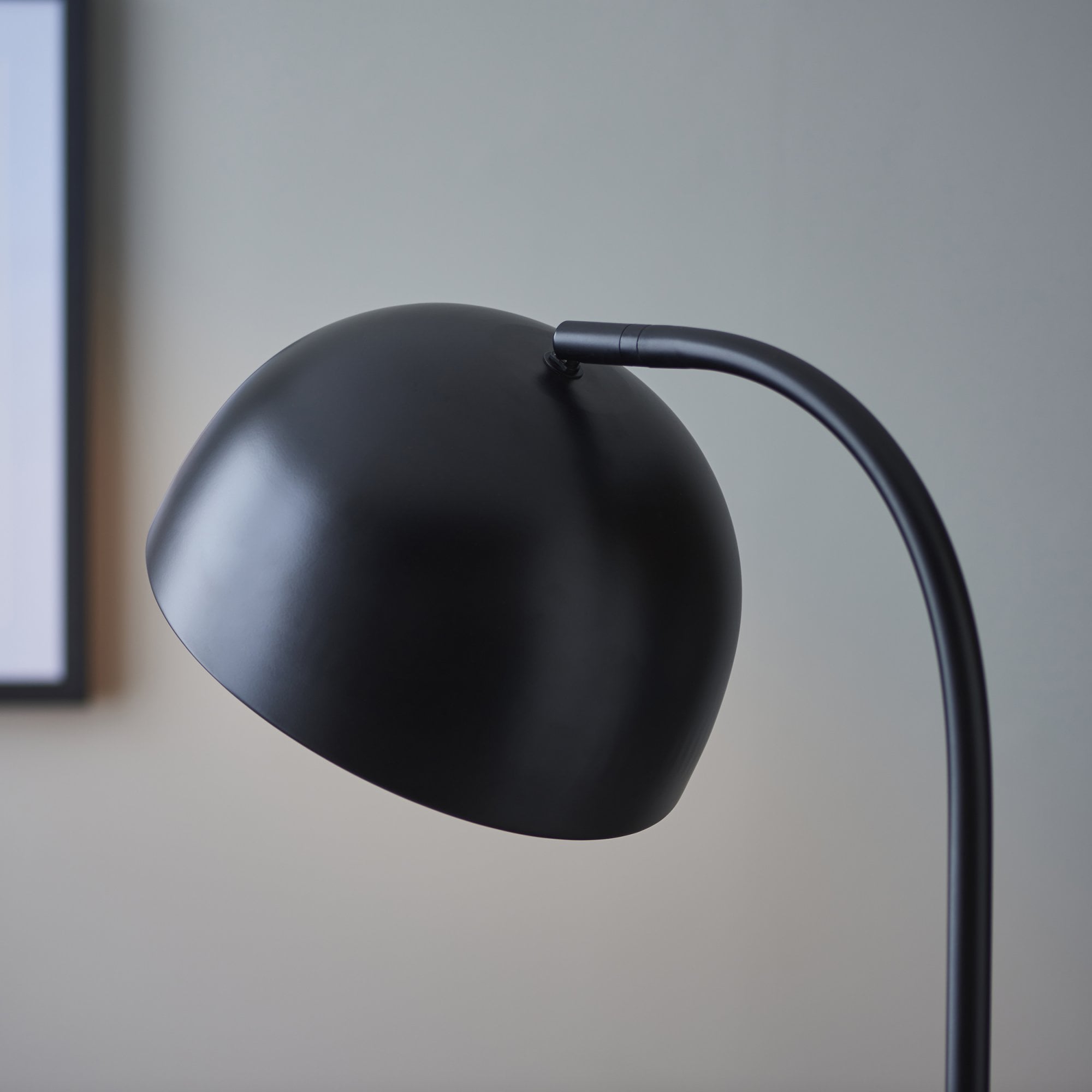96599 Brodey 1 Light Floor Lamp Matt Black Paint