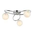 97230 Maye 3 Light Semi Flush Chrome Plate And White Confetti Glass
